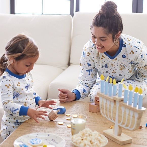 Adult Hanukkah Organic Cotton Pajama Set - PBK - Picture 2 of 7